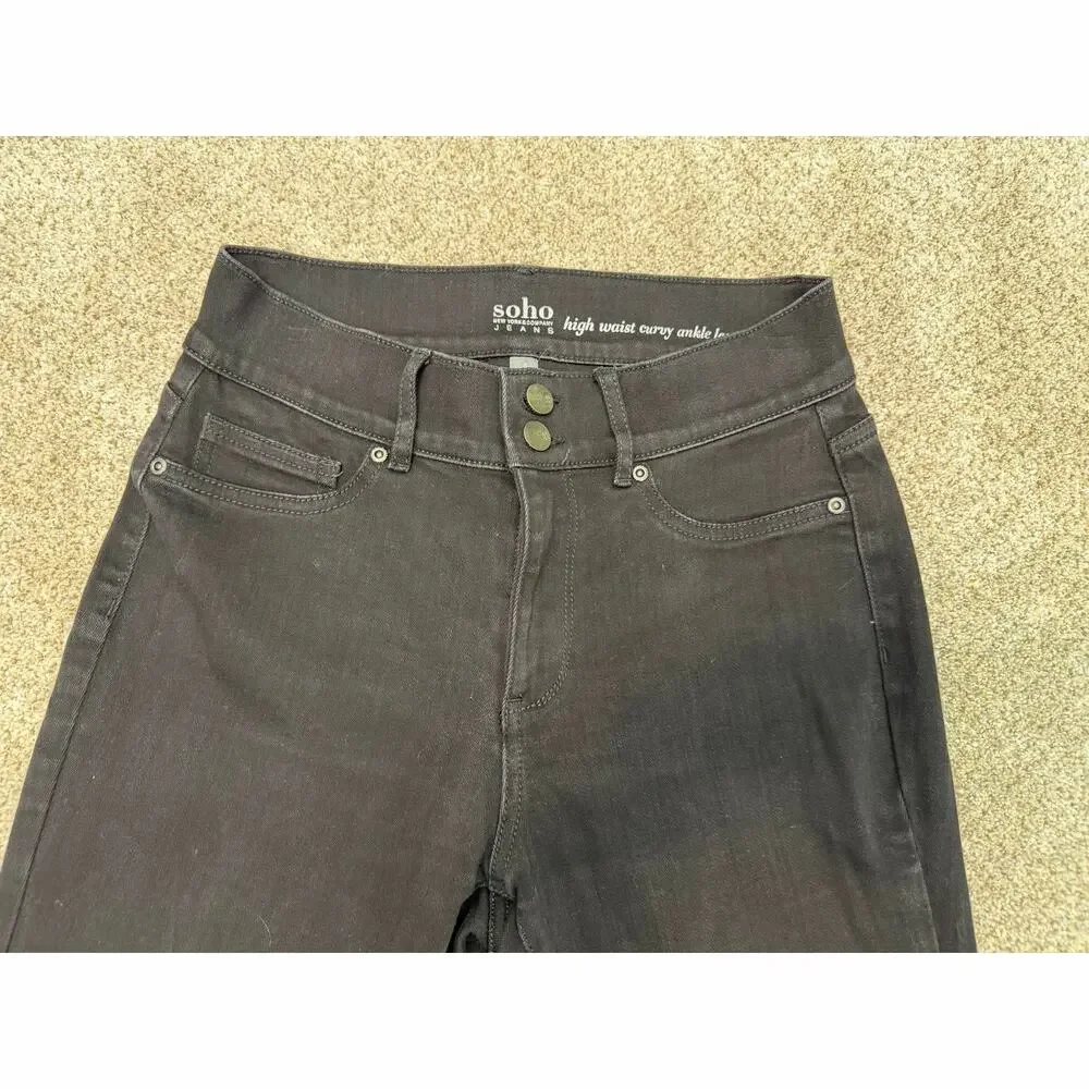 Woman’s High Waist Curvy Ankle Leggings Size 8 - Picture 5 of 6